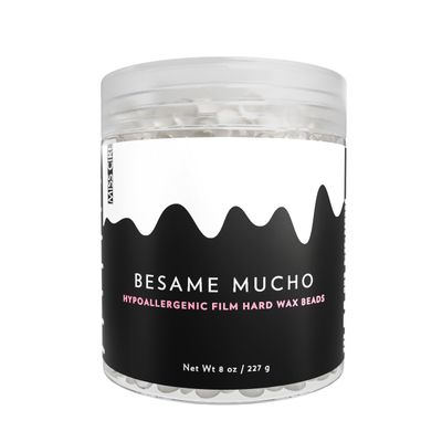 Miss Cire Clear Hypoallergenic Vegan Hard Wax Beads - Painless Hair Removal Peel-Off Wax - No Strips Needed - Low Melting Point - For Face and Body - Besame Mucho - For Sensitive Skin - 8oz