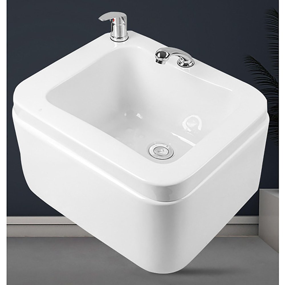 PIRFE Acrylic Massage Footbath Foot Massager Spa Foot Bath Spa with Heat and Massage Hot and Cold Adjustment Acrylic Pedicure Sink Massage Foot Stress Relief for Fatigue and Tired Feet (Color : A)