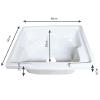 PIRFE Acrylic Massage Footbath Foot Massager Spa Foot Bath Spa with Heat and Massage Hot and Cold Adjustment Acrylic Pedicure Sink Massage Foot Stress Relief for Fatigue and Tired Feet (Color : A) view 3