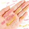 36 PCS Constellation Letters Nail Charms, 3D Gold and Silver Pink Constellation Nail Art Charms Alloy Zodiac Nail Charms Metal Nail Rhinestones Charms for Nails Women Nail Jewels for Nail Art Supplies view 3