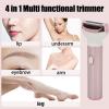 4 in 1 Hair Trimmer, Women Multi Functional Trimmer, Portable Painless Cordless Electric Hair Trimmer, Rechargeable Ladies Epilator for Eyebrow Beard Nose Body Hair view 2