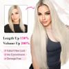 REECHO Hair Extensions, 11PCS Clip in Hair Extensions 24" Long Straight hair extensions HE005 Natural Soft Synthetic Hairpieces for Women  Golden Blonde with Highlights view 4