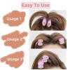 4pcs Women Hair Root Clip, Volumizing Hair Styling Clip for Women Girls, Reusable Hollow Out Portable Clips Bangs Curler, Fluffy Hair Volumizing Hair Styling Roller Clip for Daily Use, Purple view 3