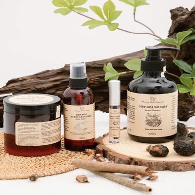 Phuong Anh Cosmetic - Combo Locust Shampoo and Conditioner (free hair growth serum and eyelash serum) - Combo Ct Gi B Kt  X Bi Da (Tng Tinh Du Bi Kch Mc Tc, Serum Dng Mi)