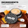Bossman MUDstache Mustache Wax for Men + Acetate Folding Mustache & Beard Comb  Unscented Styling and Grooming Kit view 2