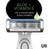 BIC Us. 5-Blade Unisex Disposable Razors For Men and Women, Lubrication Strip For a Smooth, Close Shave, 12-Count view 3