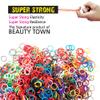 1 LB Rubber Bands Hair Band Soft Elastic Hair Accessories Braid Mini Hair Ties Stretchy Hair Ties No Damage Rubber Bands for Hair Made in Vietnam (White) view 4
