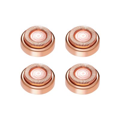 Facial Hair Remover Replacement Heads, Compatible with Gen 1 Finishing Touch Flawless Facial Hair Removal Tool Women, for Flawless Finishing Rose Gold-Plated Blade Head,(Rose Gold-4Pcs)
