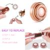Facial Hair Remover Replacement Heads, Compatible with Gen 1 Finishing Touch Flawless Facial Hair Removal Tool Women, for Flawless Finishing Rose Gold-Plated Blade Head,(Rose Gold-4Pcs) view 3