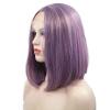 Purple Bob Wigs for Women Pastel Purple Lace Front Wig Realistic Soft Straight Frontal Short Hair Afro Wig Pre Plucked Hairline Glueless Synthetic Heat Resistant Cosplay Daily Ladies Drag 14Inch view 3