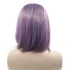 Purple Bob Wigs for Women Pastel Purple Lace Front Wig Realistic Soft Straight Frontal Short Hair Afro Wig Pre Plucked Hairline Glueless Synthetic Heat Resistant Cosplay Daily Ladies Drag 14Inch view 4