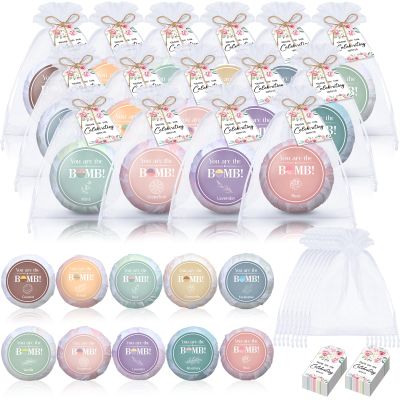 Dansib 50 Sets Bridal Shower Wedding Party Favors Bath Bombs Mini Bulk Thank You Gifts for Guests Floral 10 Flavors for Bachelorette Party