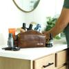 Personalized Leather Dopp Kit Bag, Handmade Mens Toiletry Bag, Leather Travel Gift for Him, Lifetime Leather view 2