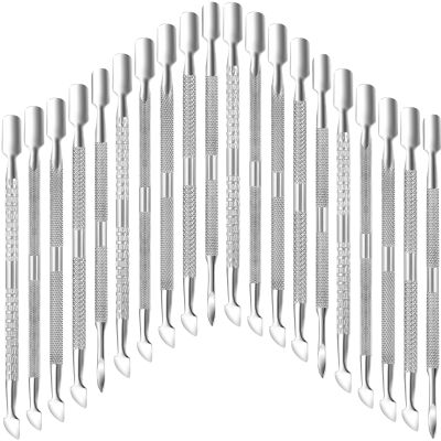 20 Pcs Cuticle Pusher Cuticle Cutter Double Ended Cuticle Pusher Bulk Nail Tools for Toenails Fingernails