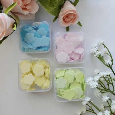 200 packs (16,000flakes) Disposable Paper Soap Portable, Portable Soap Paper Hand Washing Tablet Disposable Mini