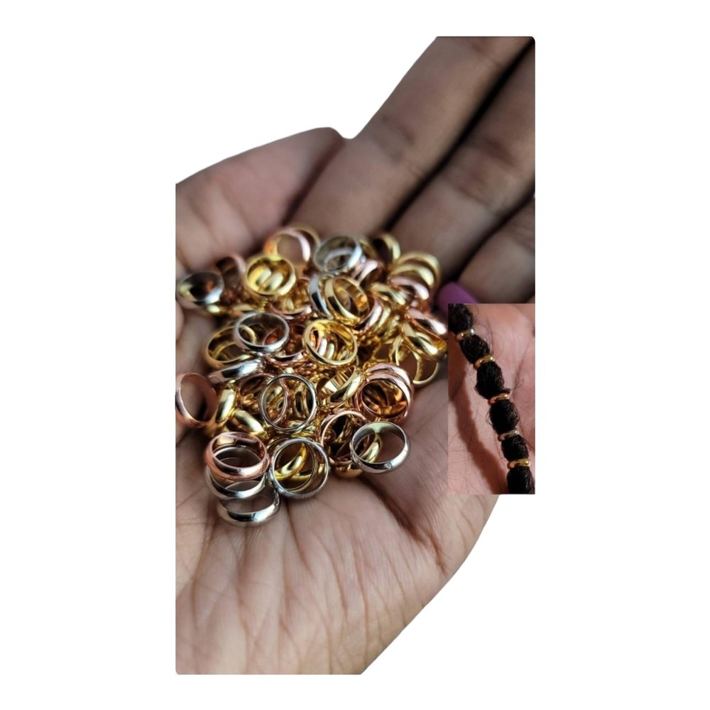 Bead It Wear It Love It 10 Stainless Steel Hair Beads for Loc Braids Twist and Natural Hair, Loc Beads, Dreadlock Hair Accessories, Loc Jewelry (8mm, Gold)