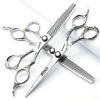 6/7/8-inch professional hairdresser set, stainless steel scissors hairdresser's exclusive hairdresser. (7 inch-3pc-B) view 1