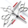 6/7/8-inch professional hairdresser set, stainless steel scissors hairdresser's exclusive hairdresser. (7 inch-3pc-B) view 2