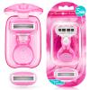 DreamGenius Travel Razors for Women, Travel Size Toiletries Include 1 Handle and 2 Cartridges, Extra Smooth 5-Blade Travel Essentials Razor with Case for Shaving, Pink view 1