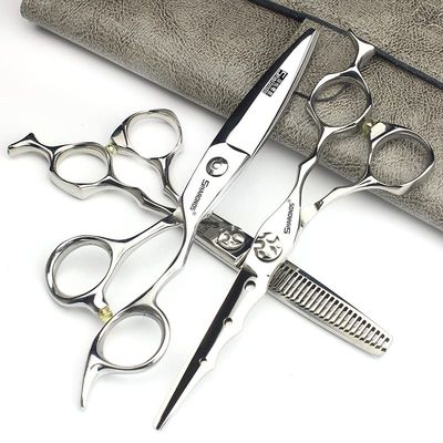 6/7 inch professional hair clippers 440C salon scissors hair cutting set efficient scissors (6 inch-3pc-B)