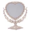 1Pc Vanity Mirror Bedroom Mirror Shower Cosmetic Two Sided Makeup Travel s Vintage Heart Makeup s to Rotate rotatable Glass Tools view 1