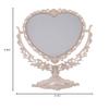 1Pc Vanity Mirror Bedroom Mirror Shower Cosmetic Two Sided Makeup Travel s Vintage Heart Makeup s to Rotate rotatable Glass Tools view 2