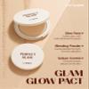 THESAEM Perfect Glam Glow Pact - Illuminating Face Powder with Colorful Pearls for Soft Radiant Glow - Sebum Control Blending Powder with Diamond & Silk - Korean Makeup Highlighter Compact view 2