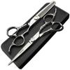 6/7/8-inch professional hairdresser set, stainless steel scissors hairdresser's exclusive hairdresser. (6 inch-2pc) view 1