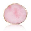 Ouligay Resin Nail Art Palette Makeup Mixing Palette Gold Edge Nail Art Tool Gel Design Nail Art Makeup Mixing Tray DIY (Pink) view 1