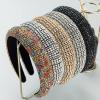 Pulcykp Baroque Rhinestone Sponge Headband Hair Accessories Women Shiny Hairbands Hair Hoop Headwear Yellow view 4