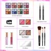 Color Nymph Makeup Kit for Teen Girls, All-in-One Beginner Makeup Set with Eyeshadow, Blush, Highlighter, Bronzer, Contour, Lipsticks, Eyeliner, Brushes & Mirror in Train Case (Starry Black) view 2