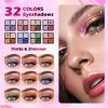 Color Nymph Makeup Kit for Teen Girls, All-in-One Beginner Makeup Set with Eyeshadow, Blush, Highlighter, Bronzer, Contour, Lipsticks, Eyeliner, Brushes & Mirror in Train Case (Starry Black) view 4