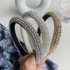 Baroque Rhinestone Sponge Headband Hair Accessories Women Shiny Hairbands Hair Hoop Headwear Pink view 2