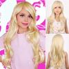 PATTNIUM Kids Girls Blonde Wig Long Wavy Light Blonde Wig for Kids Child Blonde Long Wig with Bangs Synthetic Wig with Wig Cap view 1