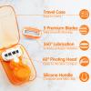 DreamGenius Travel Razors for Women Include 1 Handle and 5 Cartridges, Extra Smooth 5-Blade Travel Essentials Razor with Case for Shaving, Orange view 4