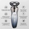 Head Shavers for Bald Men, Electric Shaver for Men Men's Trimmer Razor Electric Shaver Men's Shaving Machine USB Charging and Waterproof Shaver Electric (Color : A) view 3