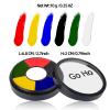Go Ho 6 Colors Face Body Paint for Halloween Makeup,White &Black &Red&Yellow&Green&Royal Blue Face Paint,Waterproof Professional USA Flag Face Painting,Halloween Cosplay SFX Makeup Palette view 2