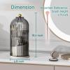 GAXmi Makeup Brush Holder with Lid Cosmetic Tools Organizer 360 Rotating Waterproof Dustproof Makeup Brushes Storage for Vanity, Grey view 2