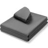 Comfyanno Massage Table Sheets Sets, 3 Pcs Professional Microfiber Massage Bed Cover Sheets, Soft, Light-Weight, Stain & Wrinkle Resistant, Includes Flat & Fitted Sheet, Face Cradle Cover - Gray view 2