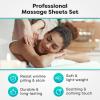 Comfyanno Massage Table Sheets Sets, 3 Pcs Professional Microfiber Massage Bed Cover Sheets, Soft, Light-Weight, Stain & Wrinkle Resistant, Includes Flat & Fitted Sheet, Face Cradle Cover - Gray view 3