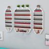 Yesbon Wall-Mounted Metal Nail Polish Display Rack, Nail Art Shelf Display Stand, Essential Oil Perfume Combination Shelf, Display Storage Shelves for Salon Shop, Living Room,White,3 Piece view 1