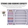 Yesbon Wall-Mounted Metal Nail Polish Display Rack, Nail Art Shelf Display Stand, Essential Oil Perfume Combination Shelf, Display Storage Shelves for Salon Shop, Living Room,White,3 Piece view 4