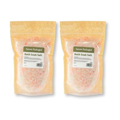 Nature Packaged Bath Salts Blend (16oz - Pack of 2) - Pure Coarse Grain Mineral Salt - Used as Salt Bath, Bath Soak, Foot Soak, Spa or Foot Salts Bath