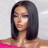 Youllyuu 4X4 Hd Lace Closure Glueless Wigs Brazilian Straight Short Bob Wig Preplucked Human Wigs Ready To Wear 4x4 Glueless Bob 12inches view 2