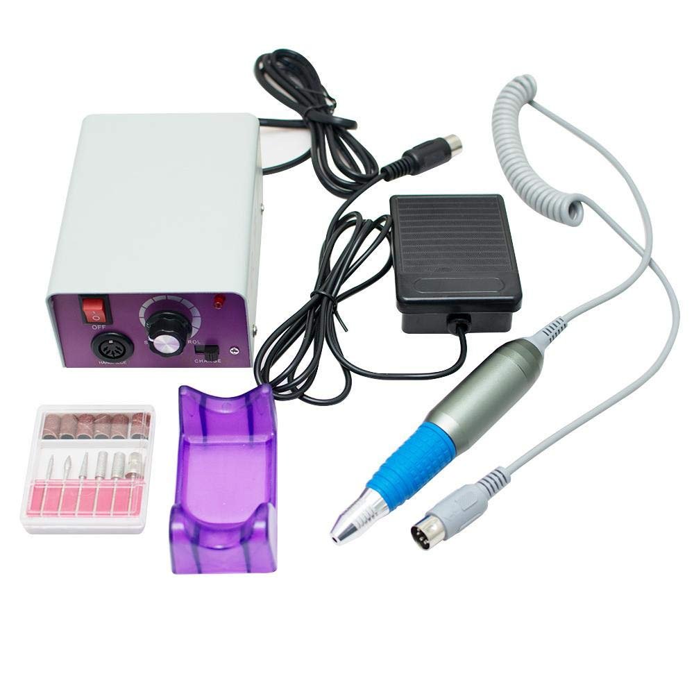 TEmkin Portable Electric Nail Drill File Machine Professional 10W 25000RPM Nail Clippers Set Powerful Manicure Pedicure Kit for Removing Acrylic Nails Heat Dissipation