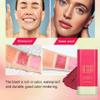 Lovelycat On-the-Go Makeup Blush Stick Tinted Moisture Stick, Shadow Lips Cheek Blusher Creamy Long Lasting Natural Nude for All Skin Natural Waterproof, Long Lasting (Red) view 2
