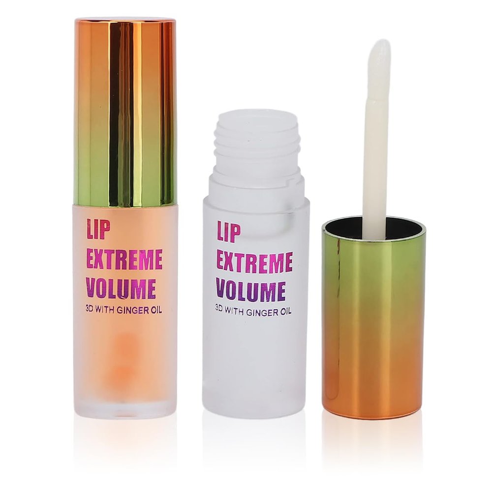 Lip Plumper, with Ginger and Mint, Fuller Lips, Lip Care, Silky Shine, Lip Booster & Lip Care for Fuller Lips, Clear & Soft, Daily Lip Care 2-pack