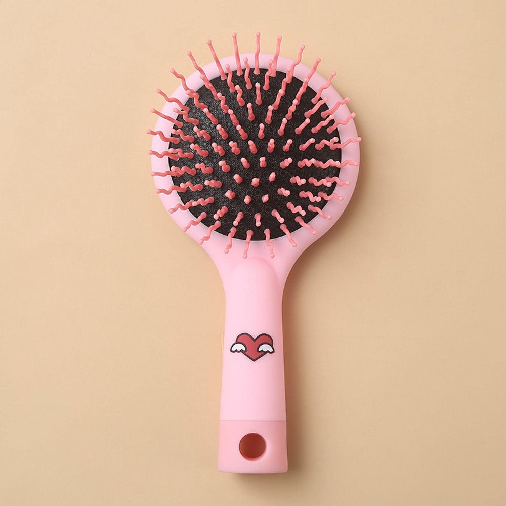 Air Bag Comb, Hair Mirror, Comb, Plastic Air Cushion Massage Comb, Travel, Portable Smooth Hairdress, Hairdress, Curly Hair, Comb with Mirror