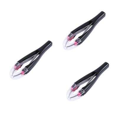 FOMIYES 3pcs Eyebrow Tweezers Set Stainless Eyebrow Removal Tool Automatic Ideal for Random Color