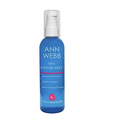 Ann Webb AHA Enzyme Mask Peel - Natural Fruit Enzyme Peel for Face to Brighten Complexion and Exfoliate Skin with Natural Glow, 6oz
